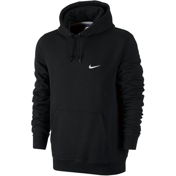Nike Club Black Hoodie Swoosh Logo Men SIZE X-Large 611457-010 - Picture 1 of 6